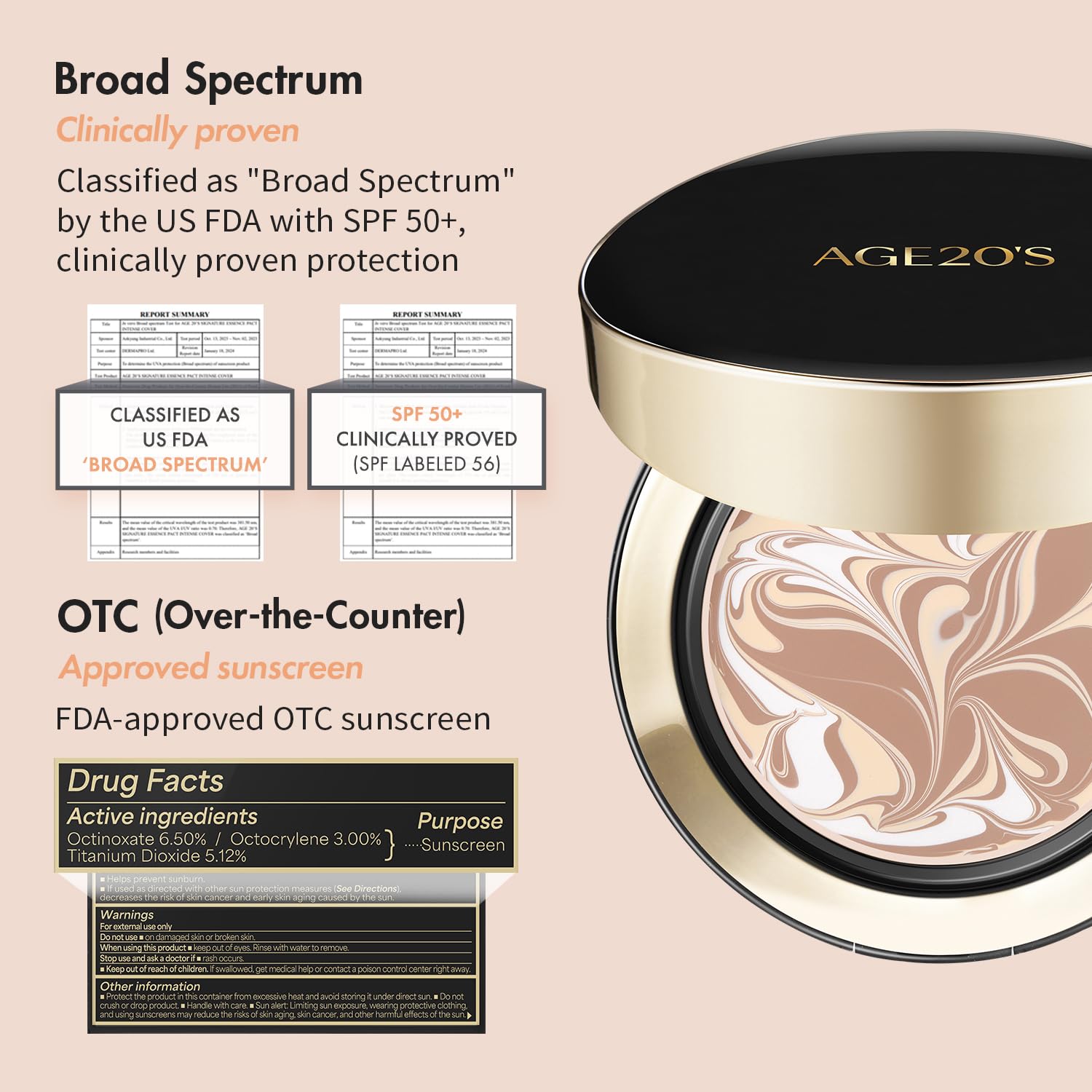 AGE 20's Signature Essence Pact sponge applicator enables quick, even application