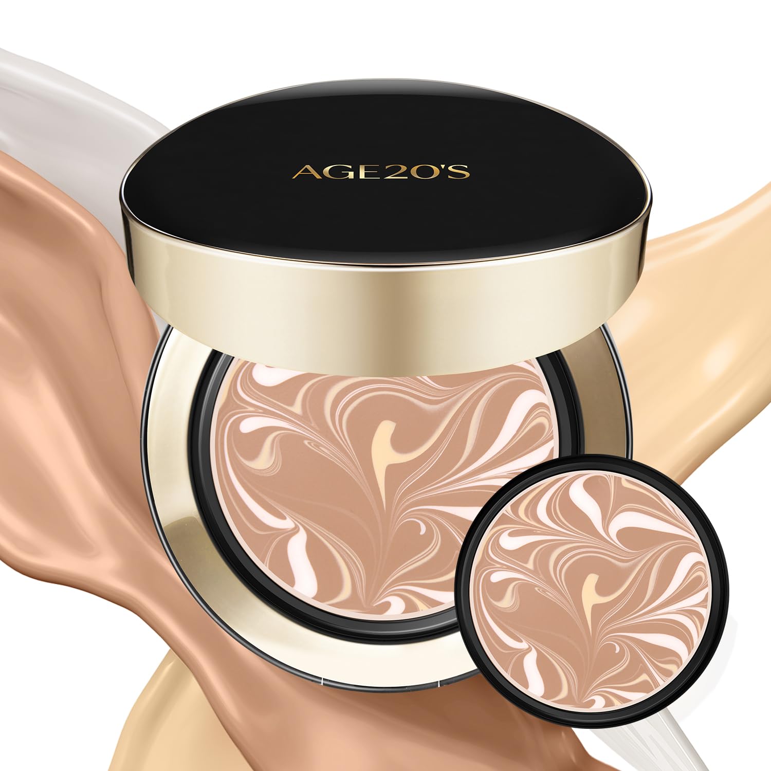 AGE 20's Signature Essence Pact SPF50+ compact with puff for quick dewy coverage.