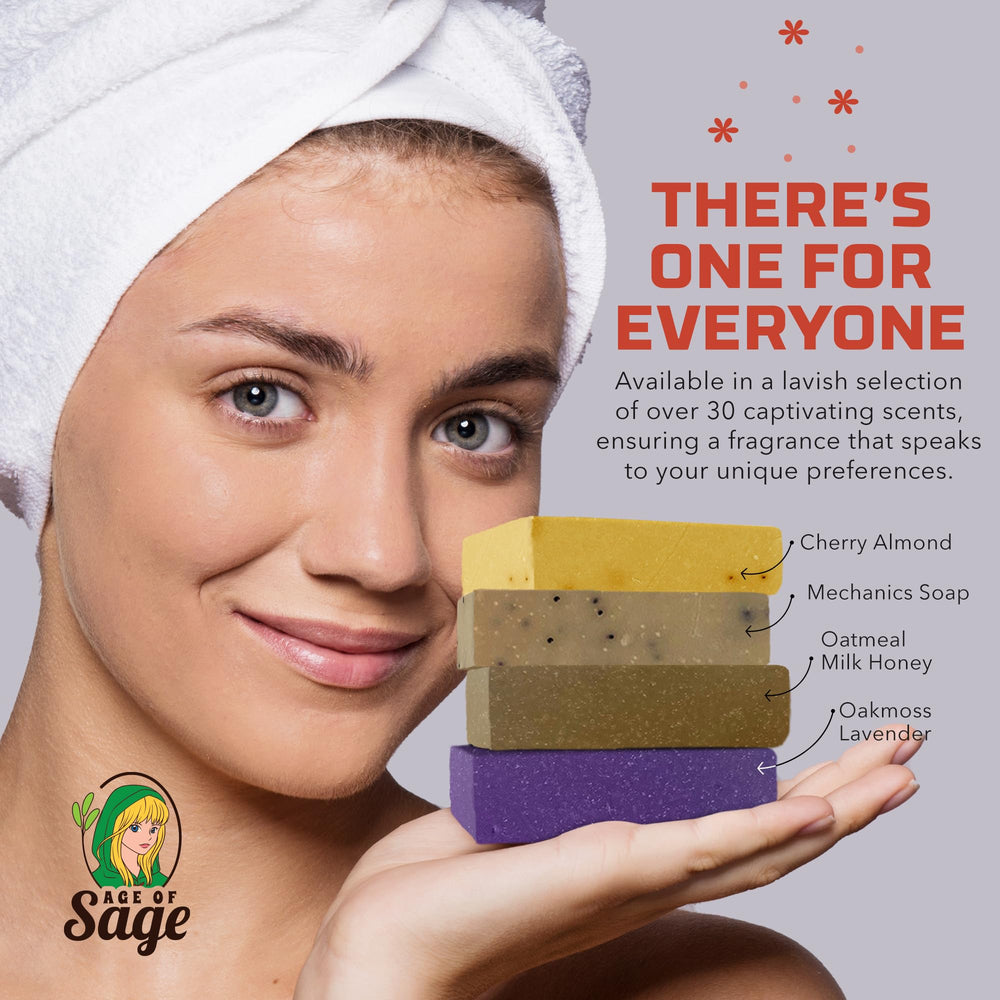 Age of Sage oatmeal milk honey bar—gentle nourishment with a creamy texture for sensitive skin.