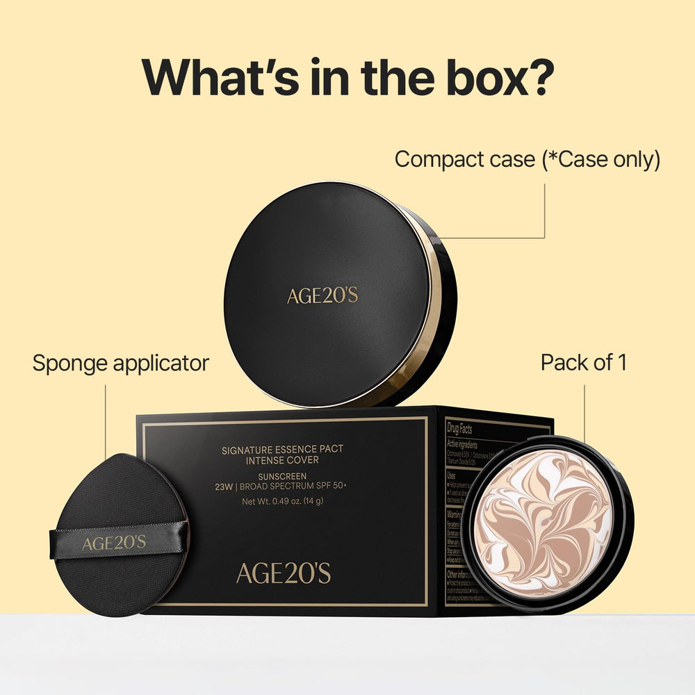 AGE 20's Signature Essence Pact 21N Vanilla travel case ready