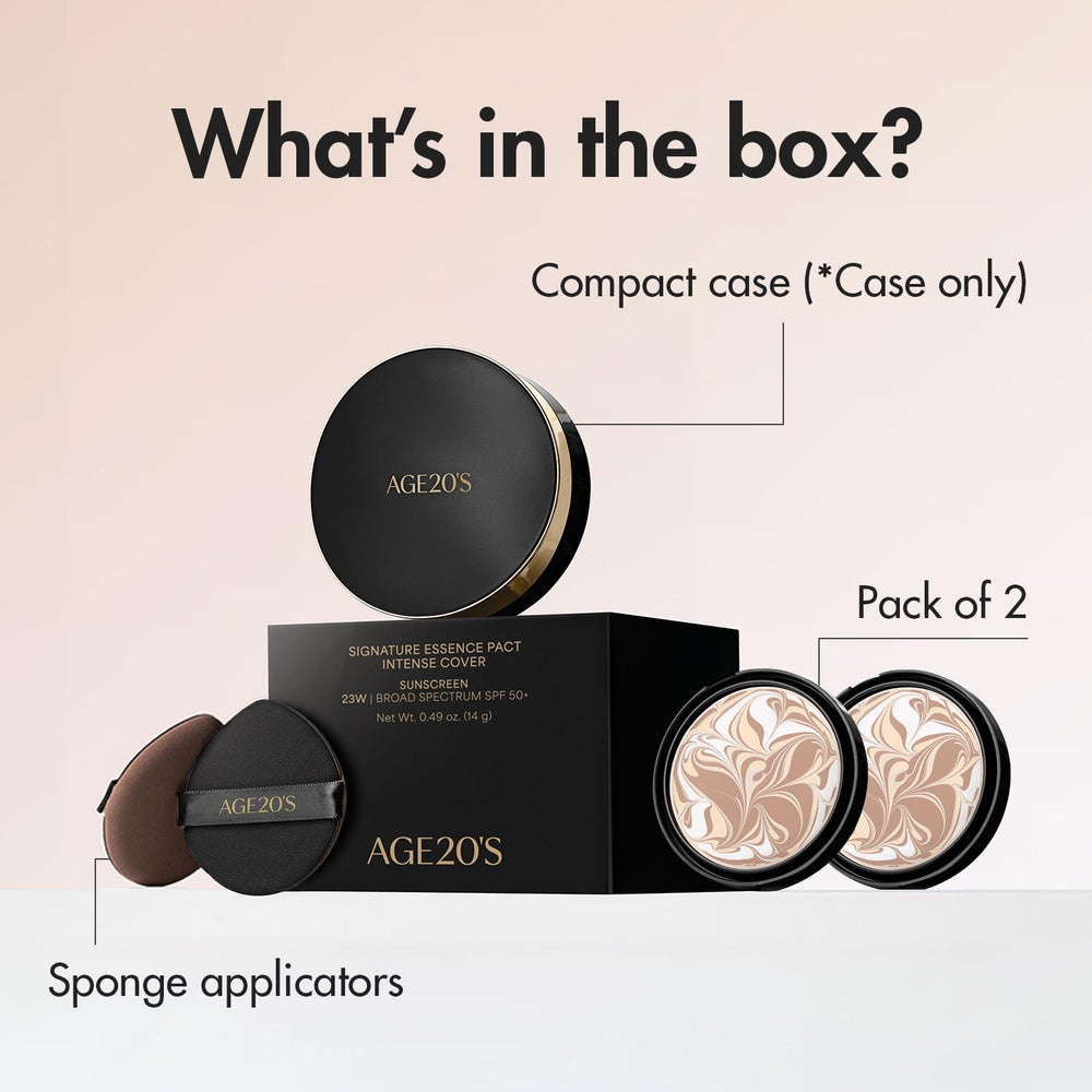 AGE20S Signature Essence Pact dewy finish closeup emphasizes luminous skin.