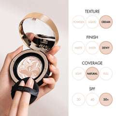 Packaging close-up of AGE 20's Signature Essence Pact for travel-ready makeup