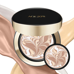 AGE 20's Signature Essence Pact SPF50 compact in beige provides sun protection and a dewy glow