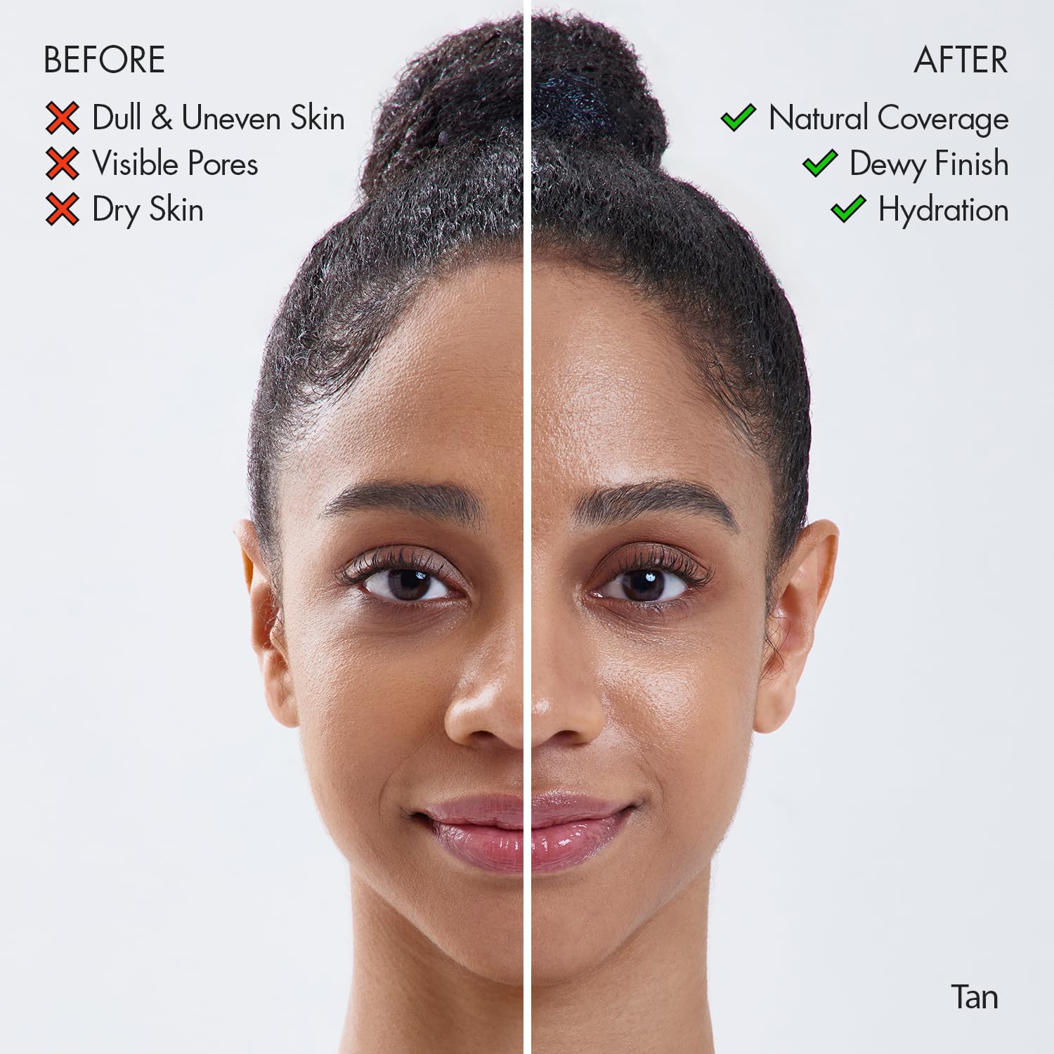 AGE 20's Signature Essence Pact SPF50 swatch shows natural texture with radiant glow.