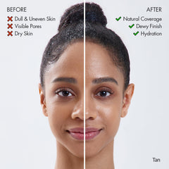 AGE 20's Signature Essence Pact SPF50 swatch shows natural texture with radiant glow.