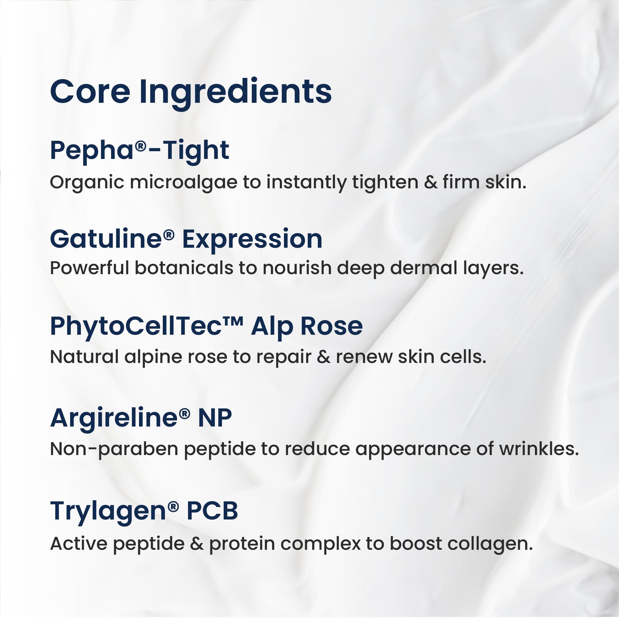 Agelyss Eye-Bag Cream being gently dabbed under eye for refreshing feel.