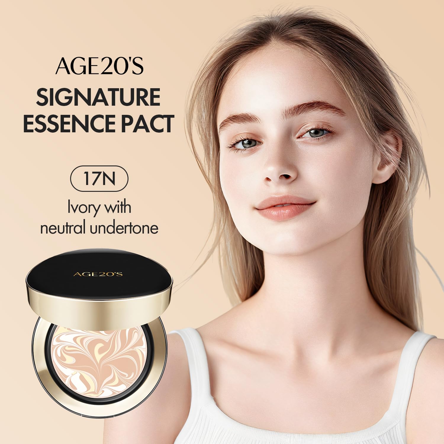 AGE20'S Ivory shade matches natural tone and texture.