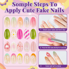 AGGKKY kids nail tools 3 piece helps prep and apply nails with ease.