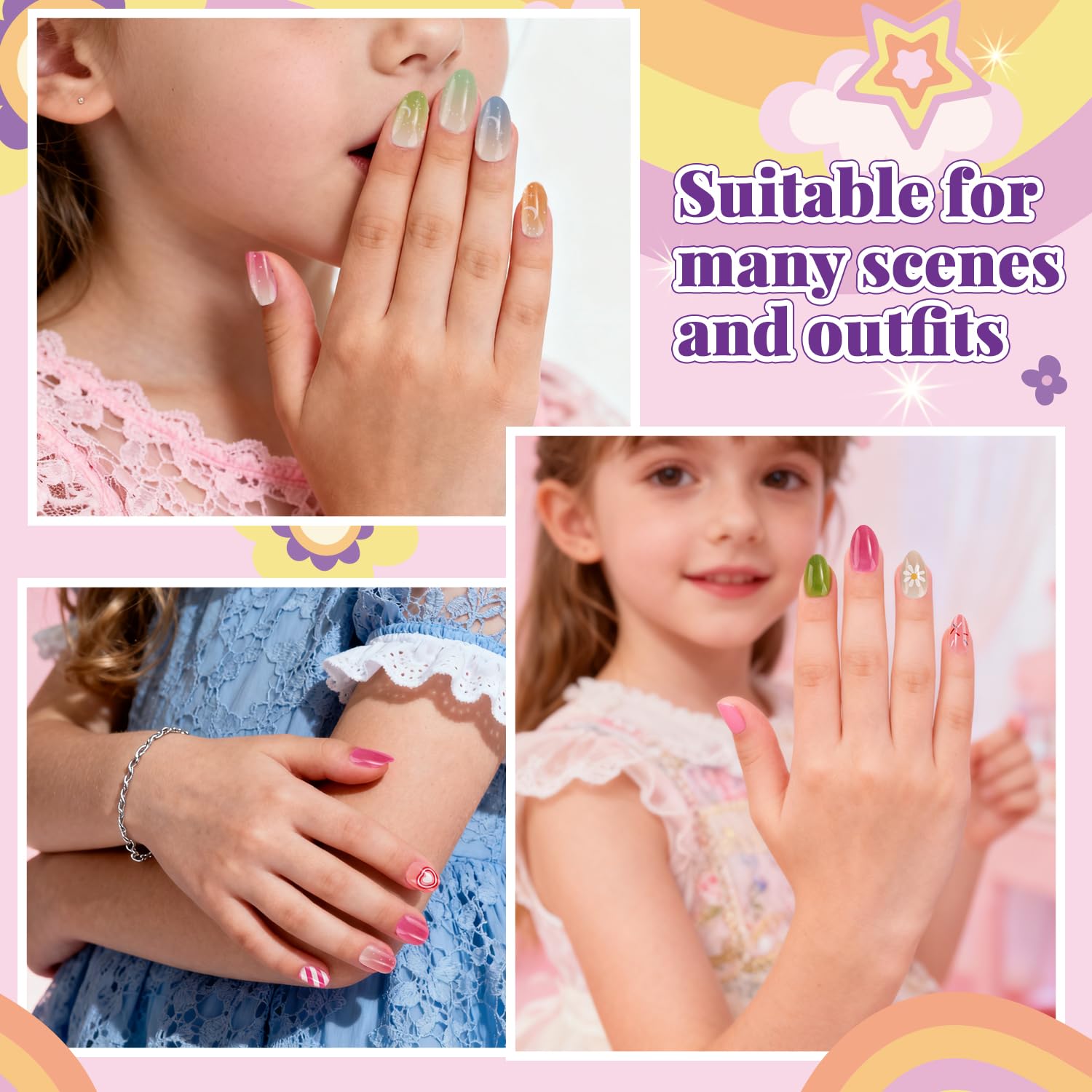AGGKKY safe materials closeup emphasizes non toxic design for kid friendly nail art.