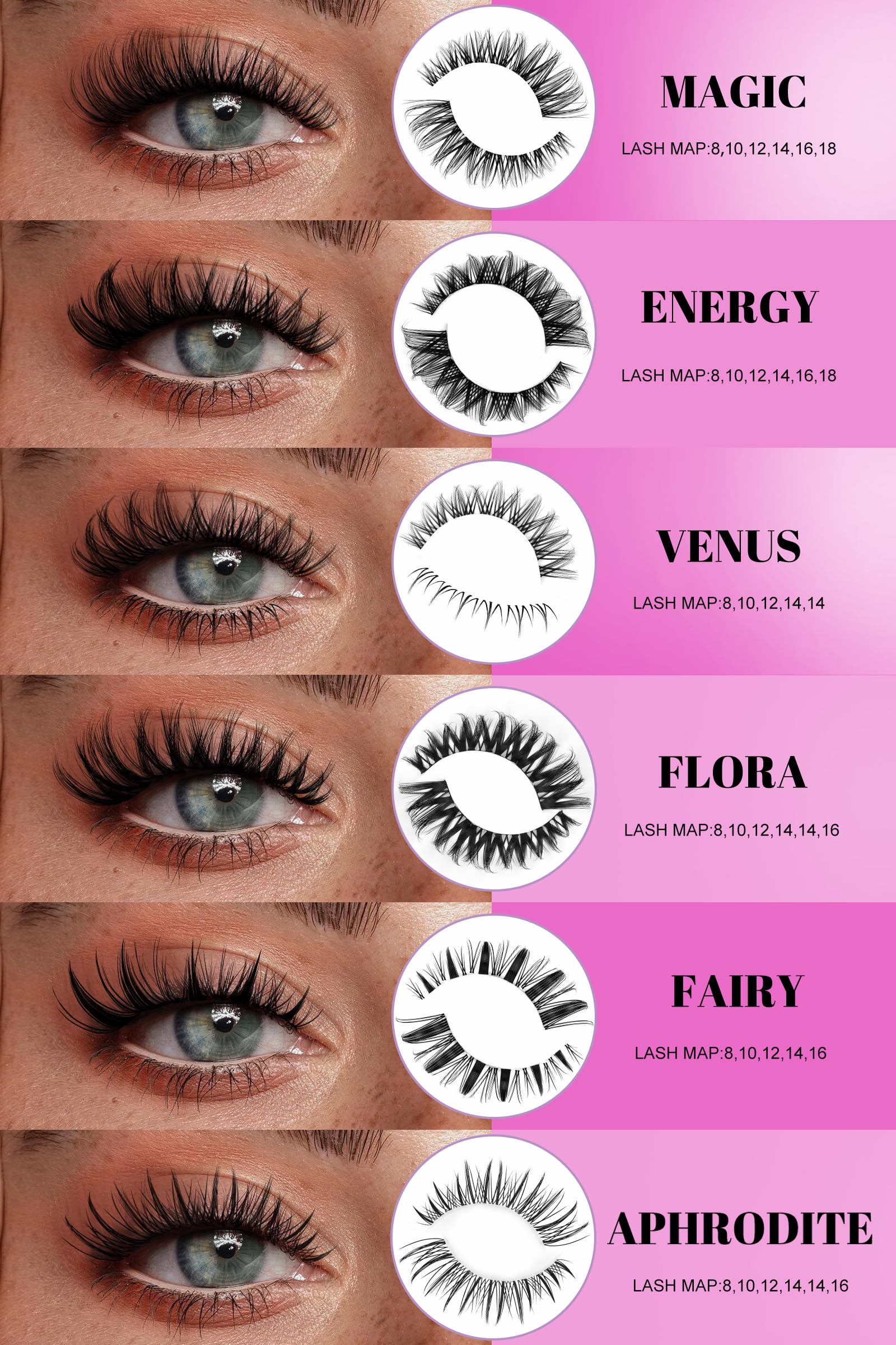 AGGRAD Easy application scene 10 12 clusters full natural lashes