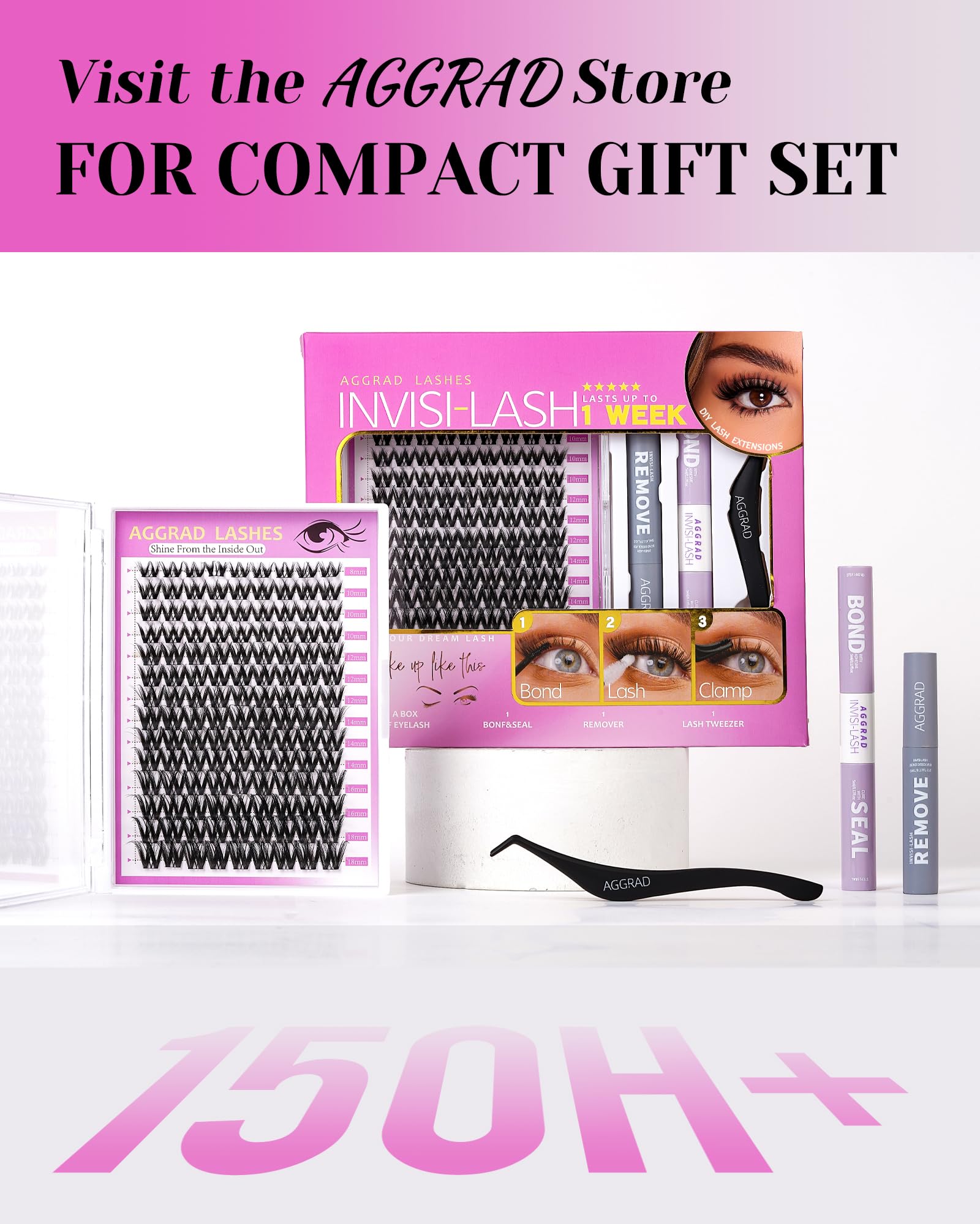 AGGRAD Flora Lash Clusters removal in seconds makes lash care simple.