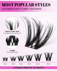 AGGRAD Flora Lash Clusters wide-band design enables quick, full-looking lashes with fewer clusters.