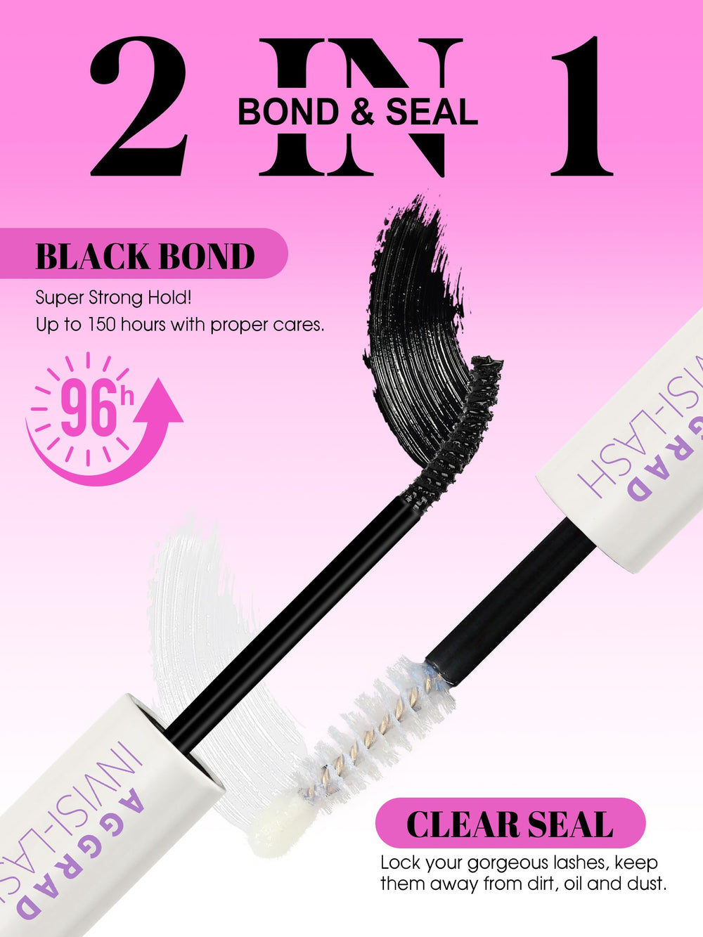 AGGRAD Glue drops close-up illustrating fast-drying, less-tacky formula for precise cluster placement.