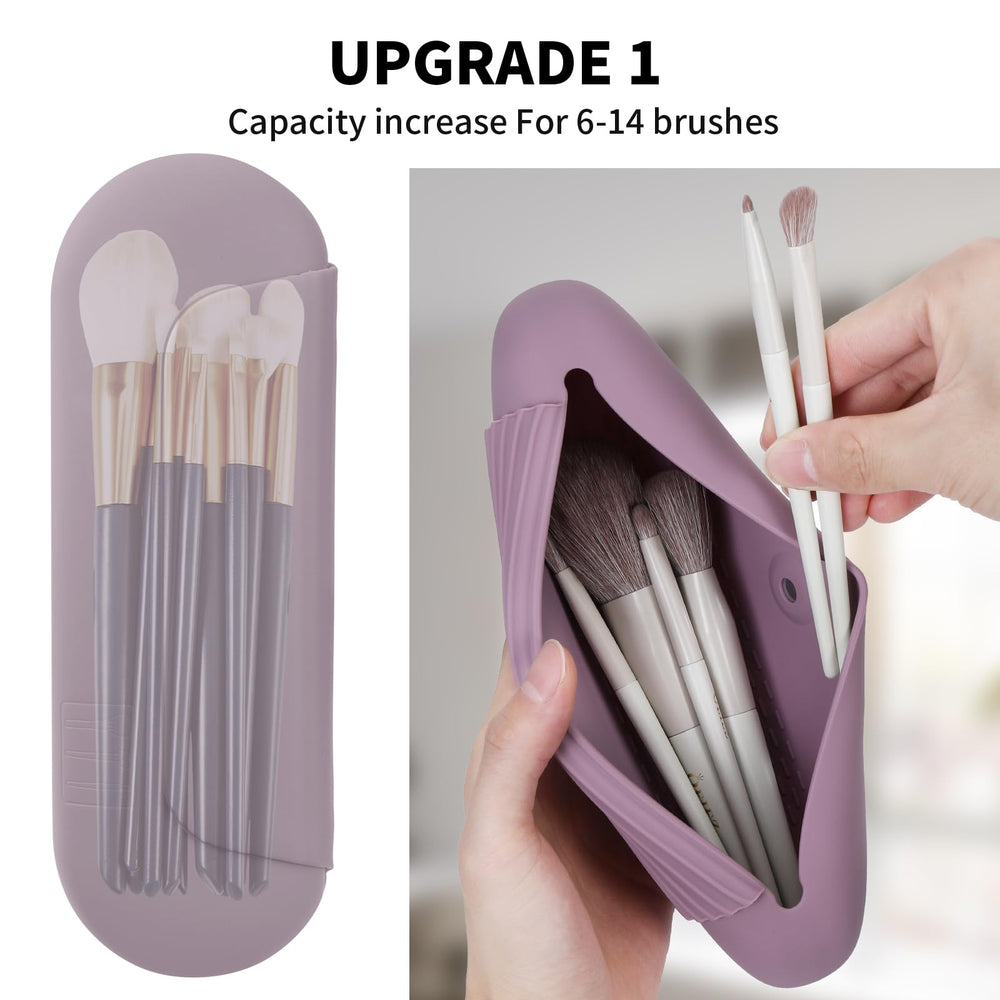 AGIKET magnetic closure image demonstrates anti-fall security for brushes during travel.