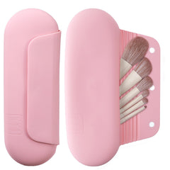 AGIKET makeup brush holder with magnetic-closure ensures secure travel and organized brushes