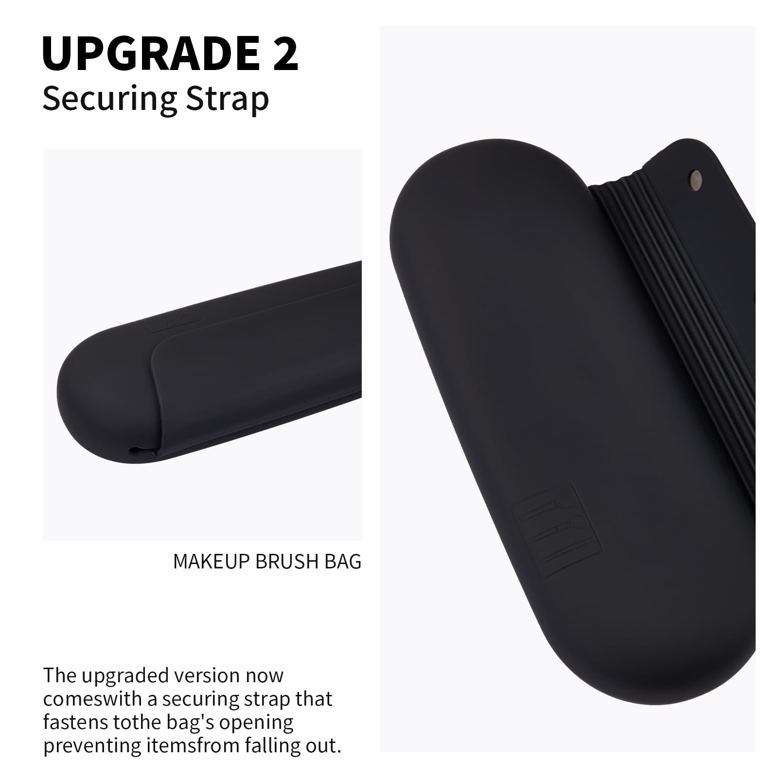 AGIKET makeup brush holder open view illustrating easy access on the go