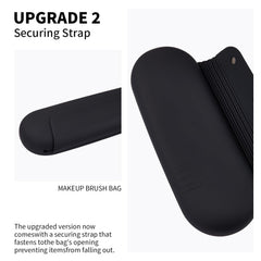 AGIKET makeup brush holder open view illustrating easy access on the go