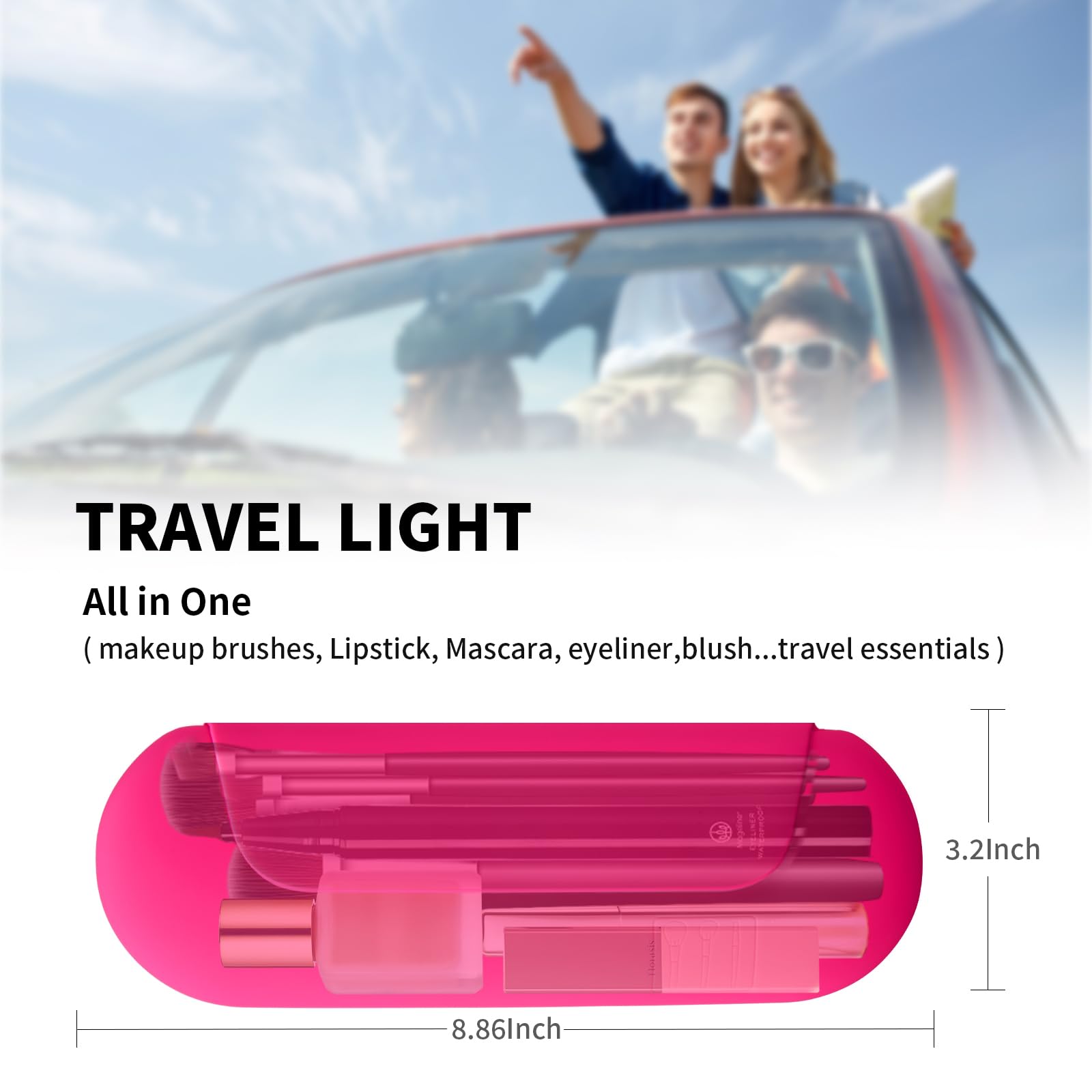 AGIKET silicone brush holder in multiple colors, stylish travel companion.
