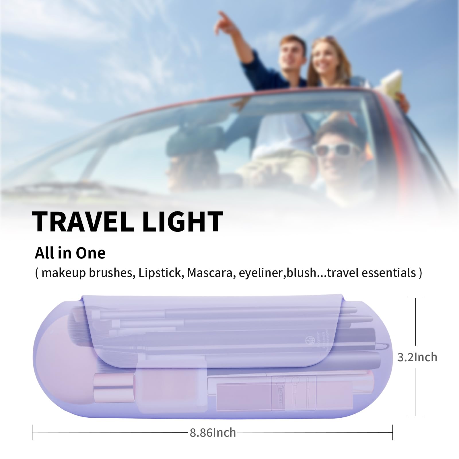 AGIKET portable brush case ideal for travel and business trips