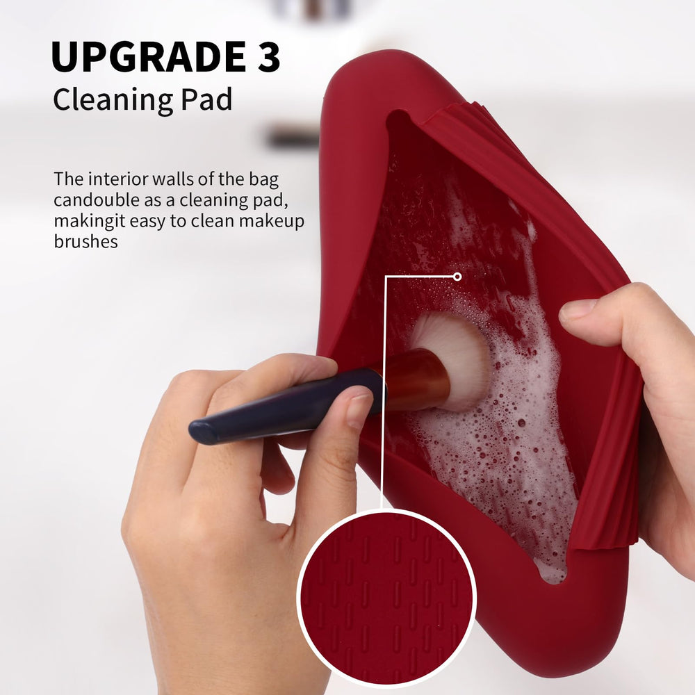 AGIKET silicone makeup brush holder non-slip surface for sturdy packing.