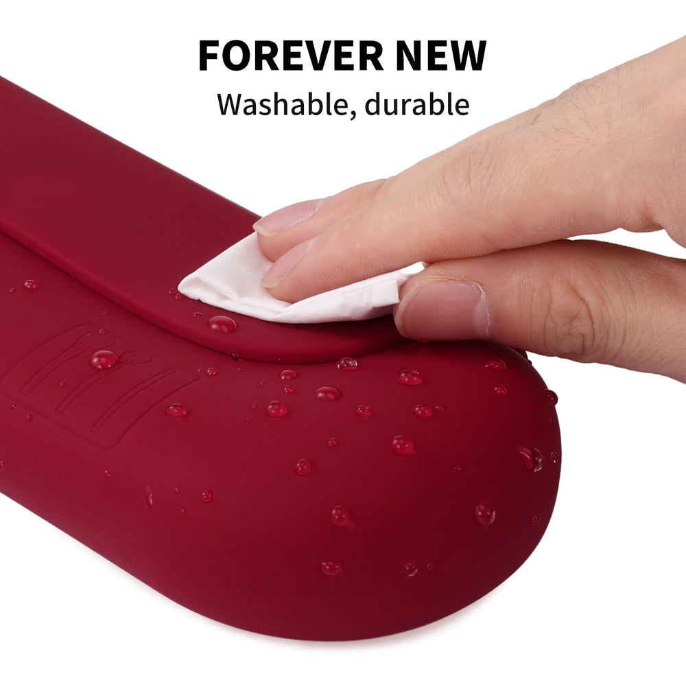AGIKET silicone makeup brush holder in red color option.
