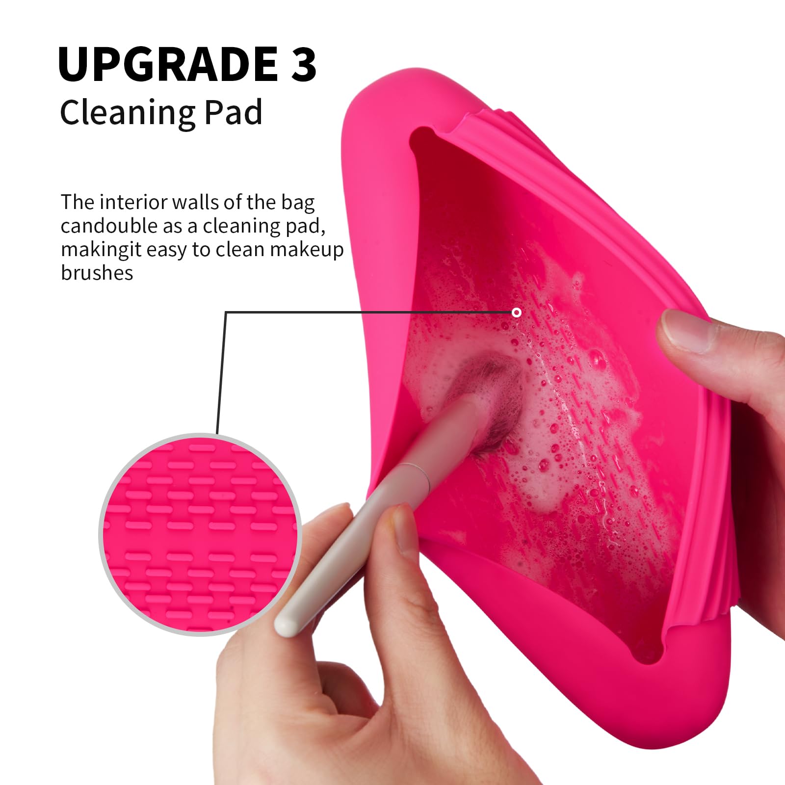 AGIKET silicone makeup brush holder with soft-wrinkle-resistant texture for everyday use.