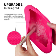 AGIKET silicone makeup brush holder with soft-wrinkle-resistant texture for everyday use.