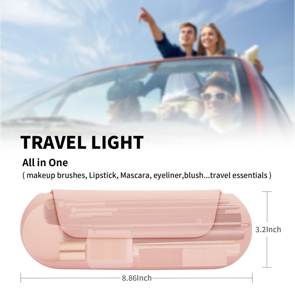AGIKET travel-friendly makeup brush case ready for trips and quick touch-ups