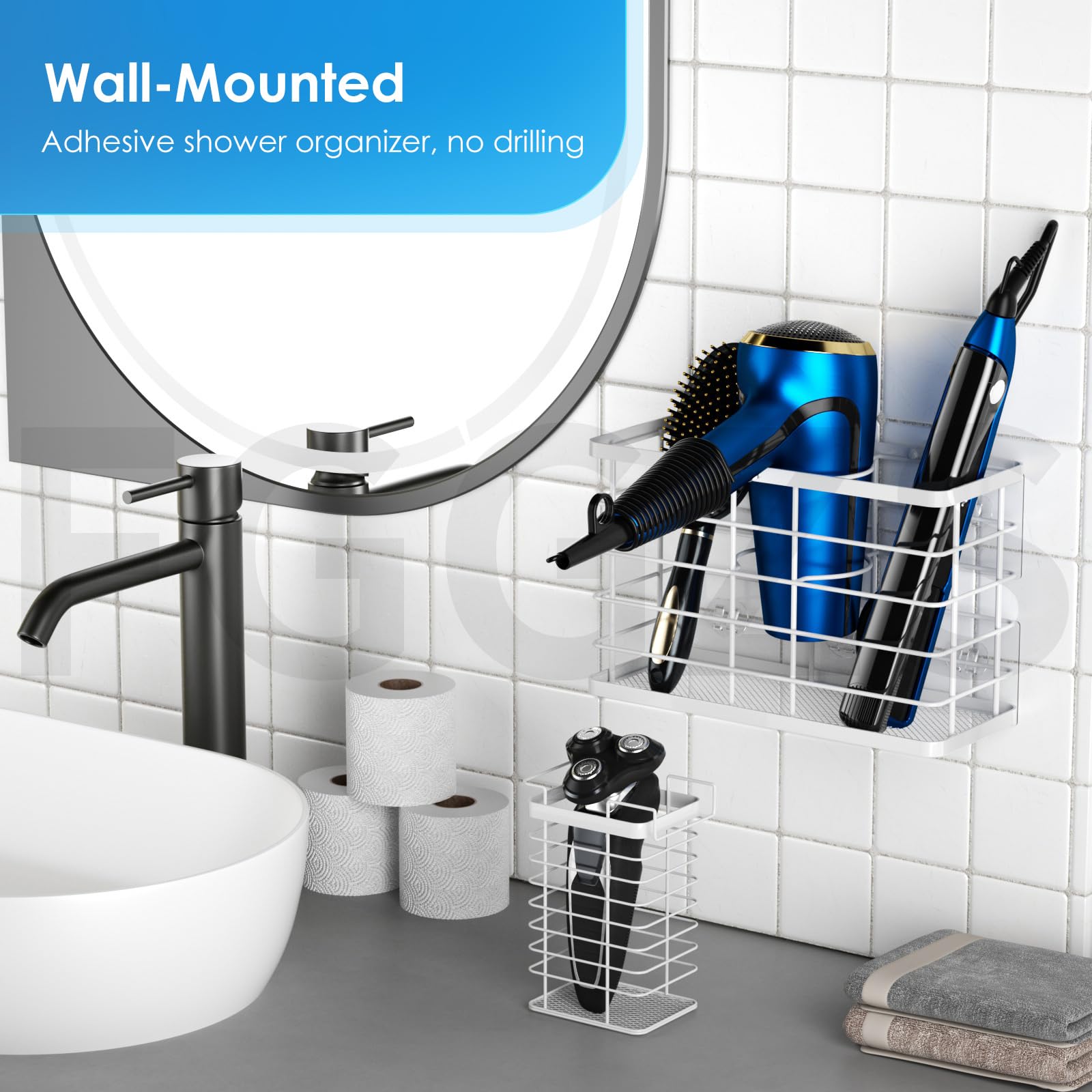 Agotglmi compact bathroom organizer fits small spaces without clutter