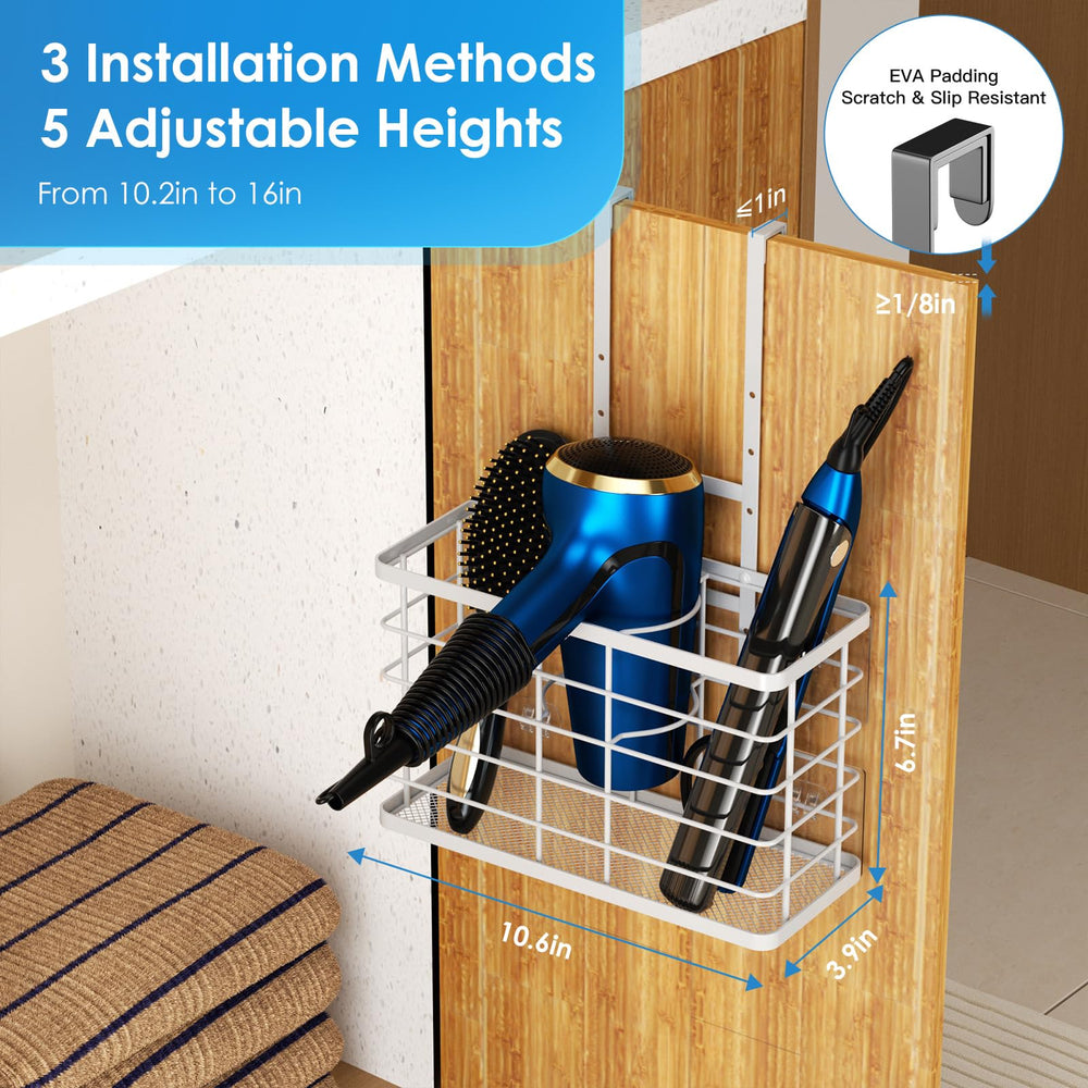 Agotglmi stainless steel hair tool holder resists moisture in bathrooms