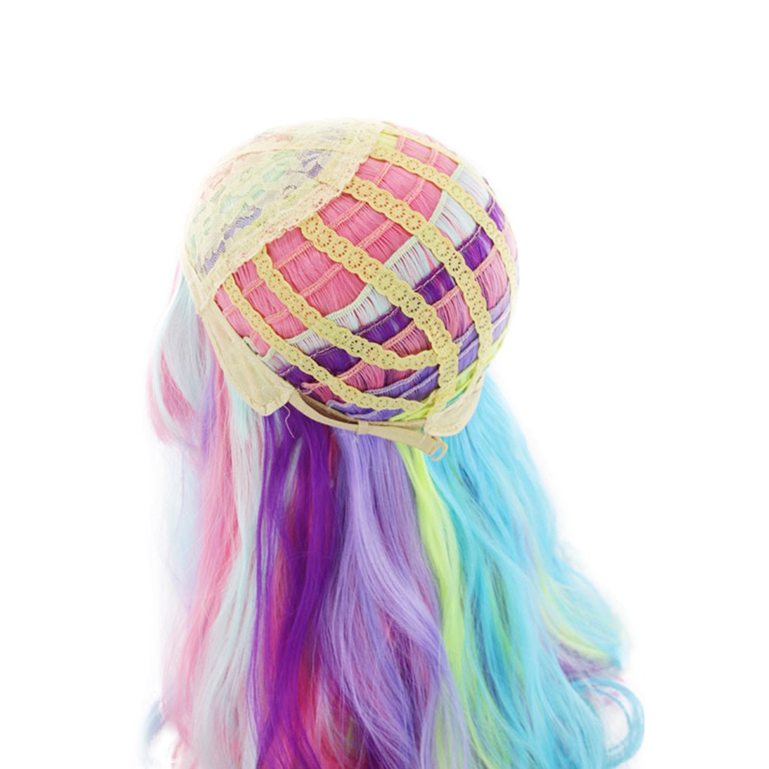 AGPTEK long rainbow wig offers dramatic color for concerts.
