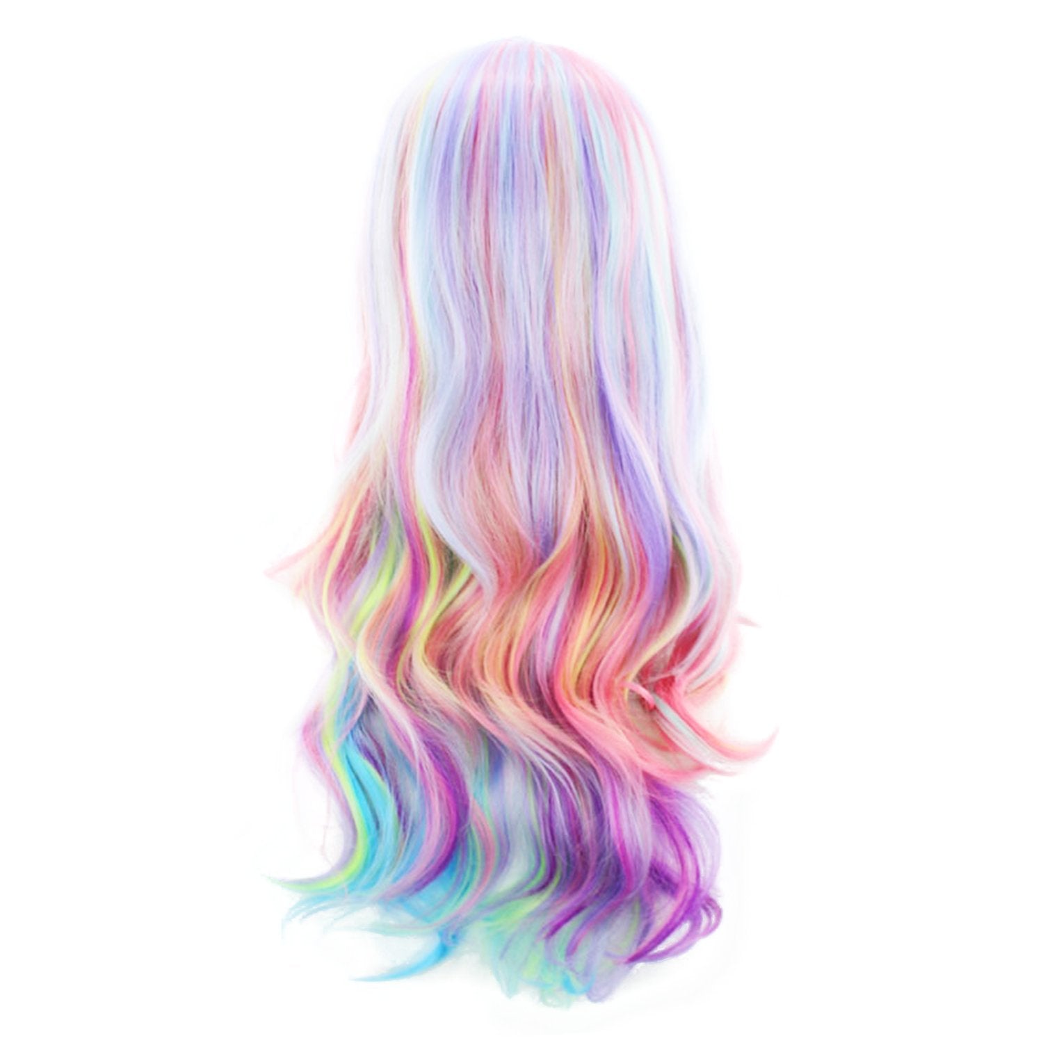 AGPTEK rainbow wig durable for festivals and cosplay adventures.