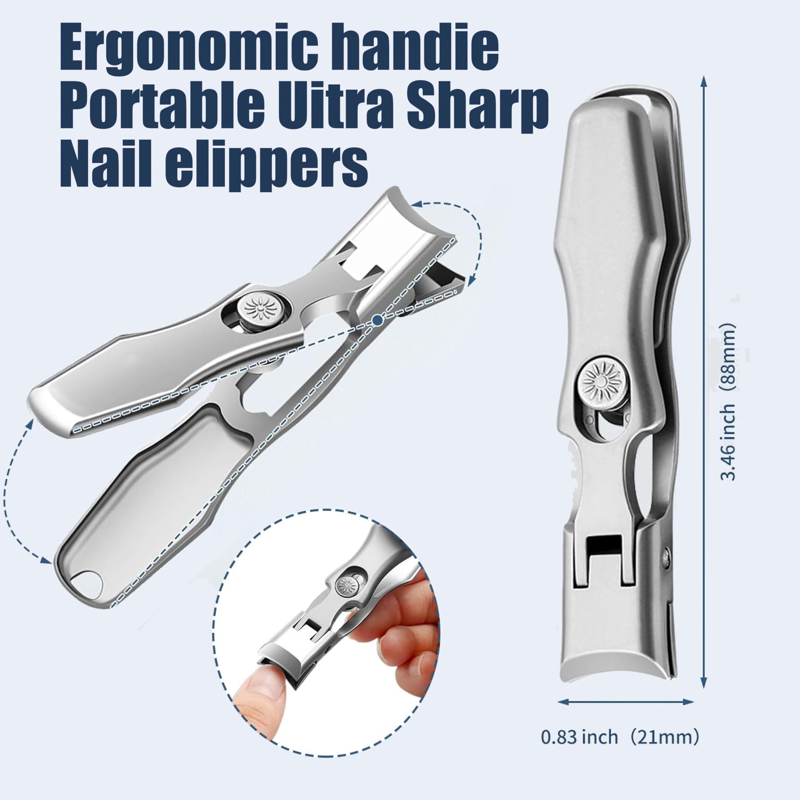 AGSIXZLAN nail clipper set includes nail file for complete care.