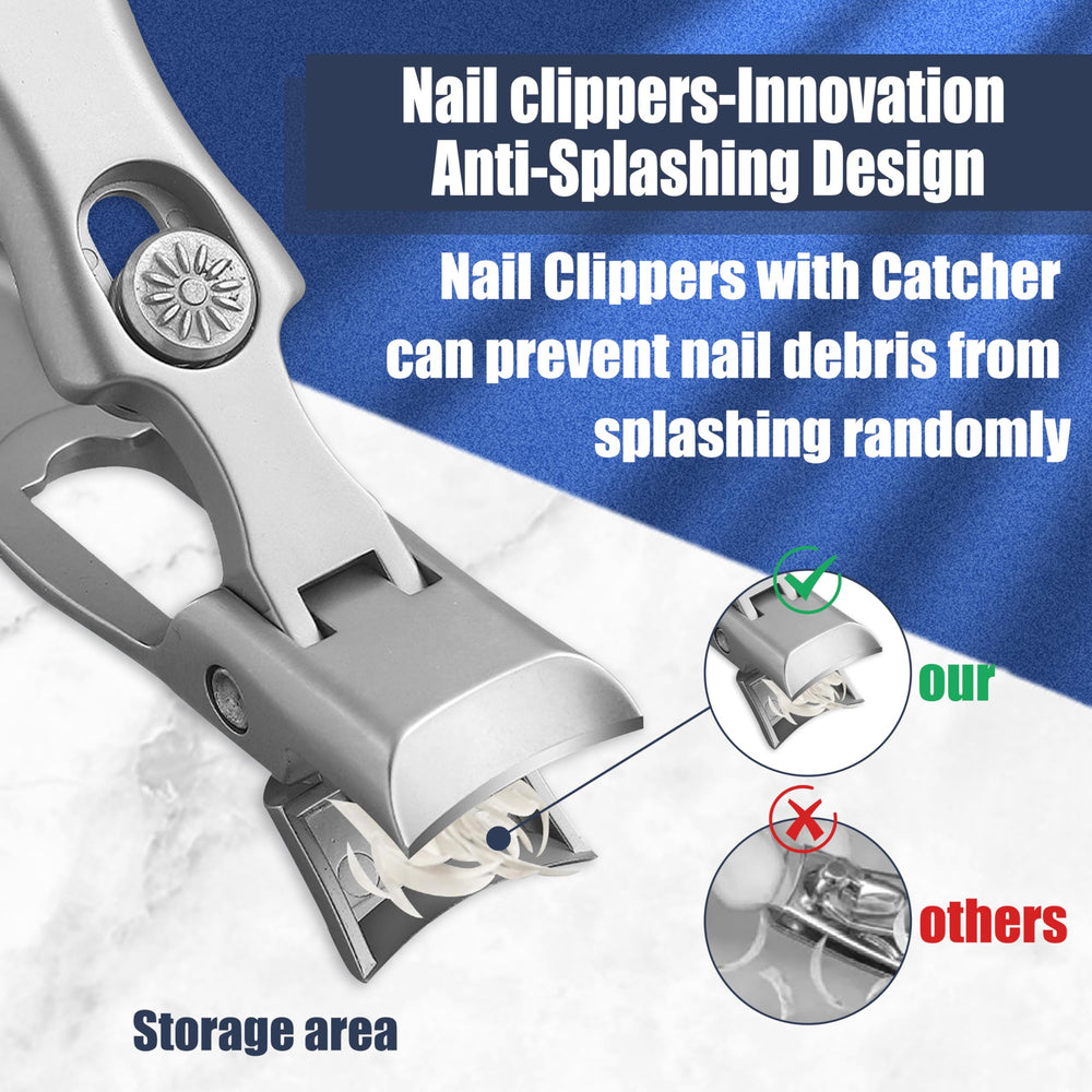 AGSIXZLAN nail clippers with wide opening for thick nails.