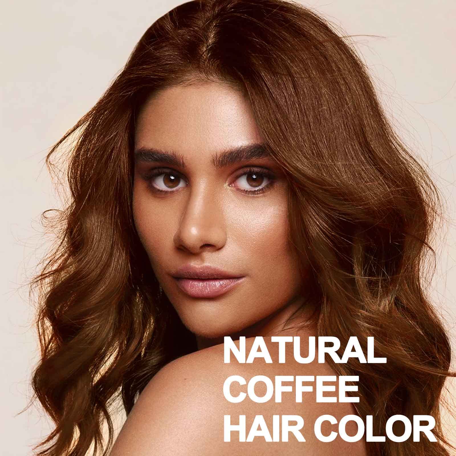 Agthyuve coffee dye grey hair coverage with a rich dark coffee shade.