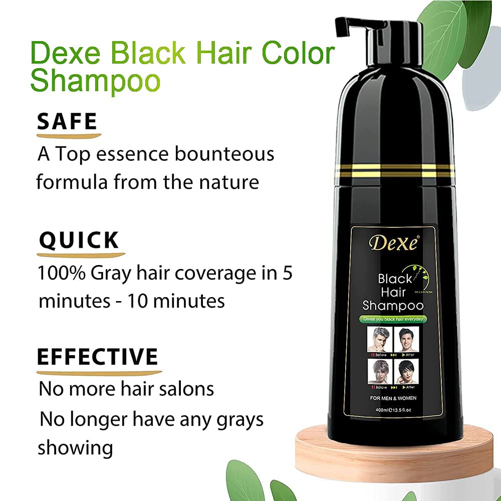 Agthyuve Dexe Hair Dye Shampoo gloves-ready application for quick color.