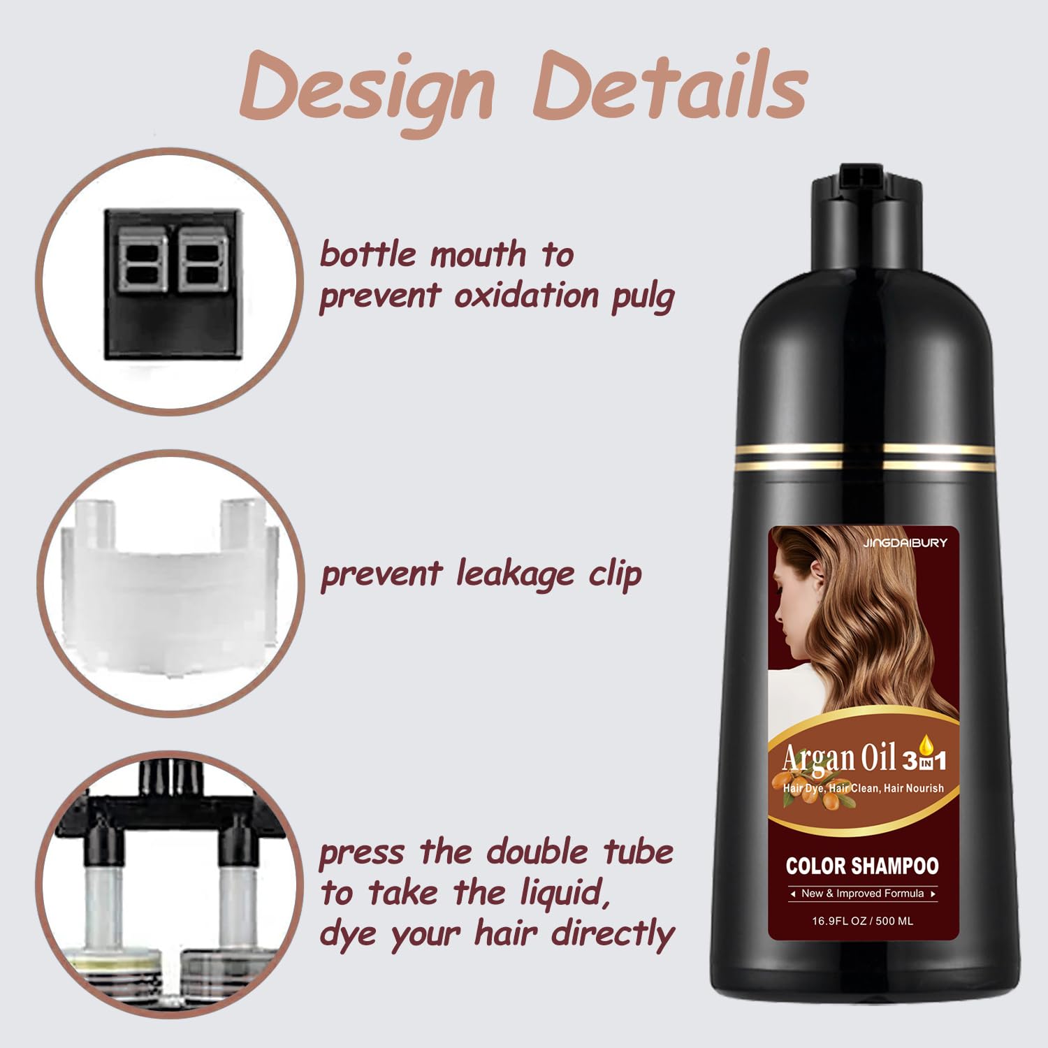 Agthyuve semi-permanent color shampoo foam emphasizes gentle cleansing and color.