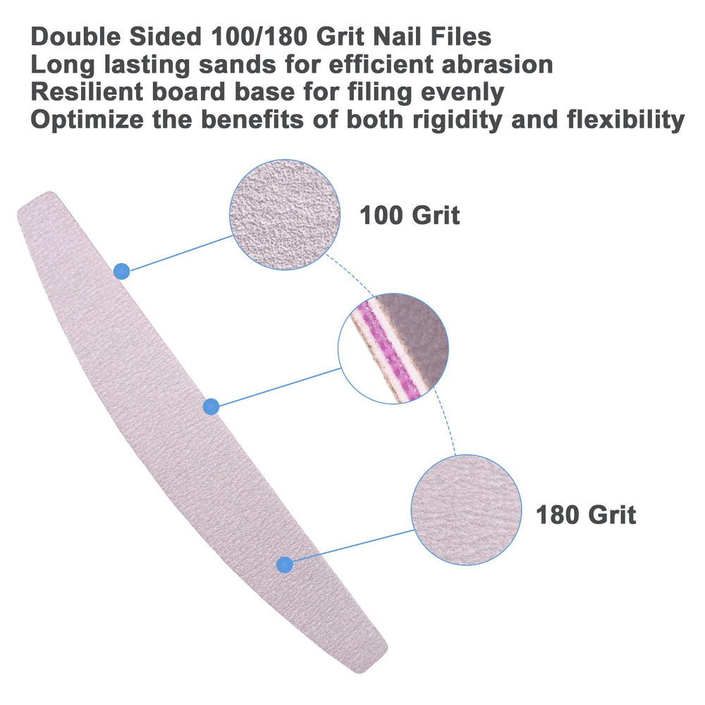 AhaTopia 180-grit side smooths natural nails.