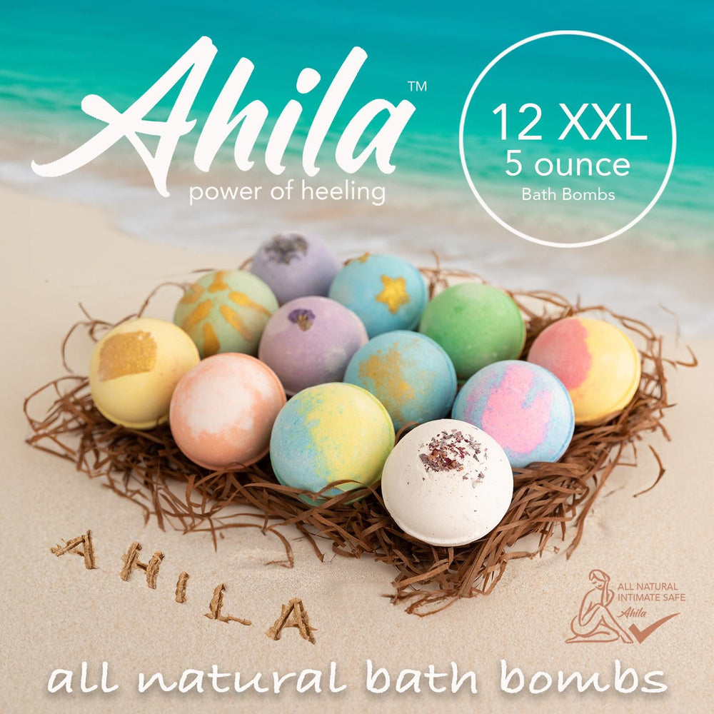 Ahila power of healing bath bombs with vibrant colors and long-lasting fragrance in action.