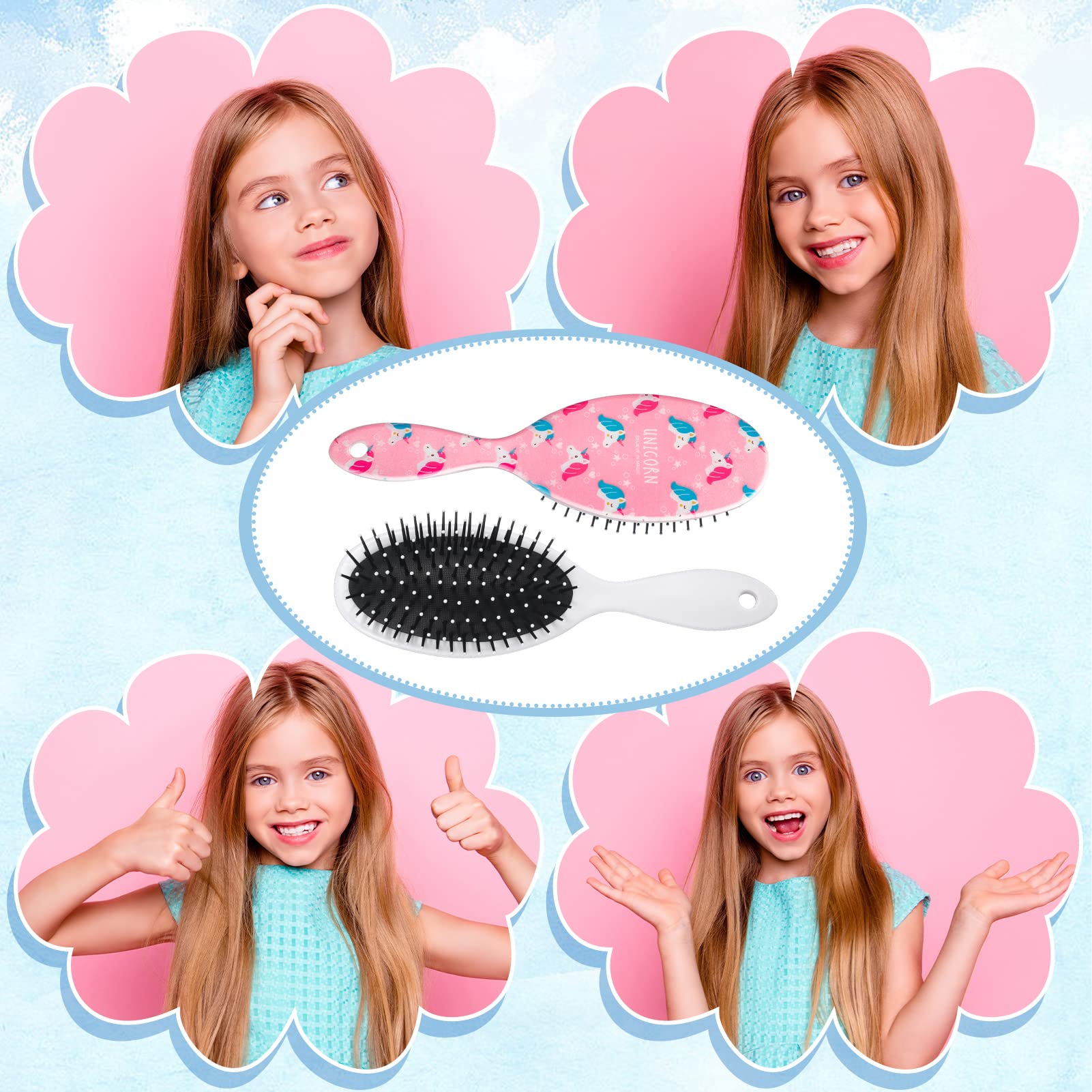 AhlsenL family-use detangler brushes image conveys suitable for women, men, and kids.