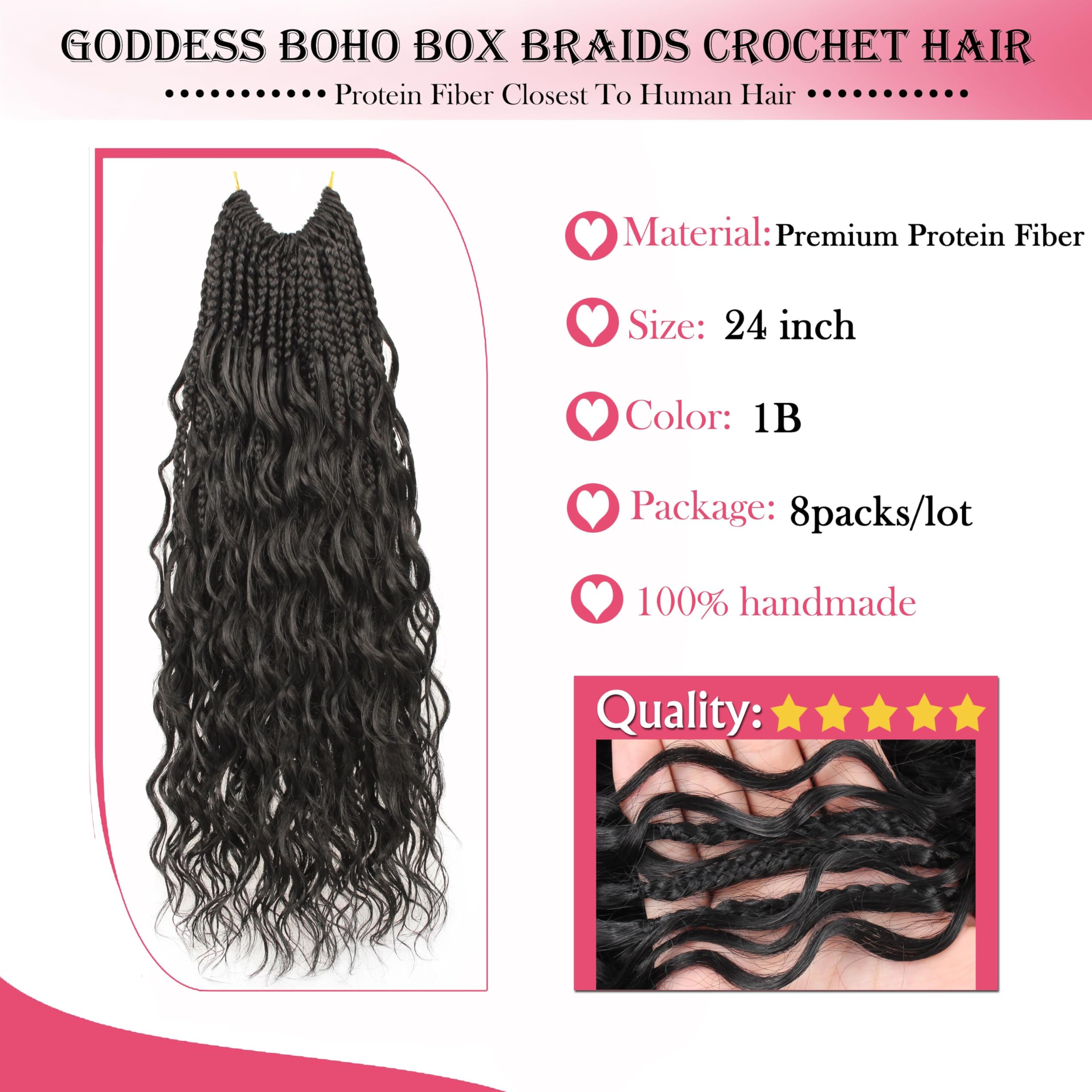 AIBEO Goddess Box Braids soft curls close up show natural texture.