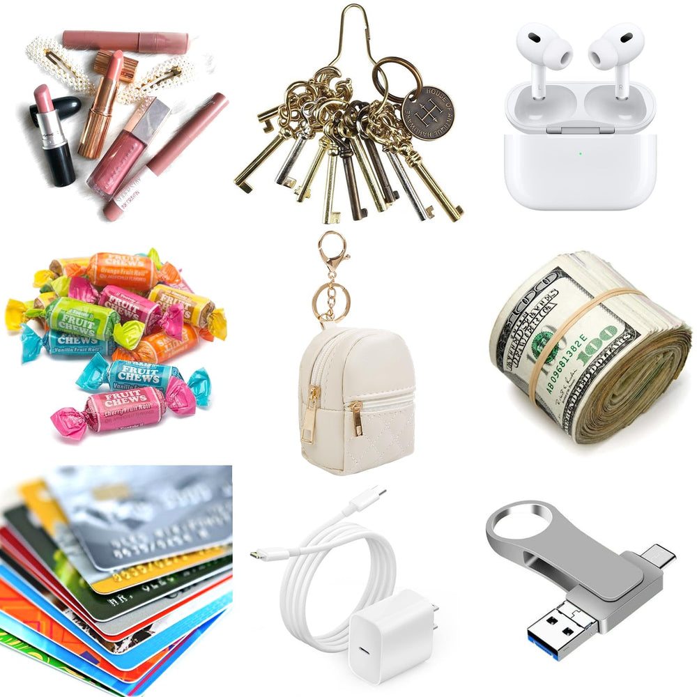 AIBFRID mini backpack keychain pink adds cute compact storage for cosmetics.