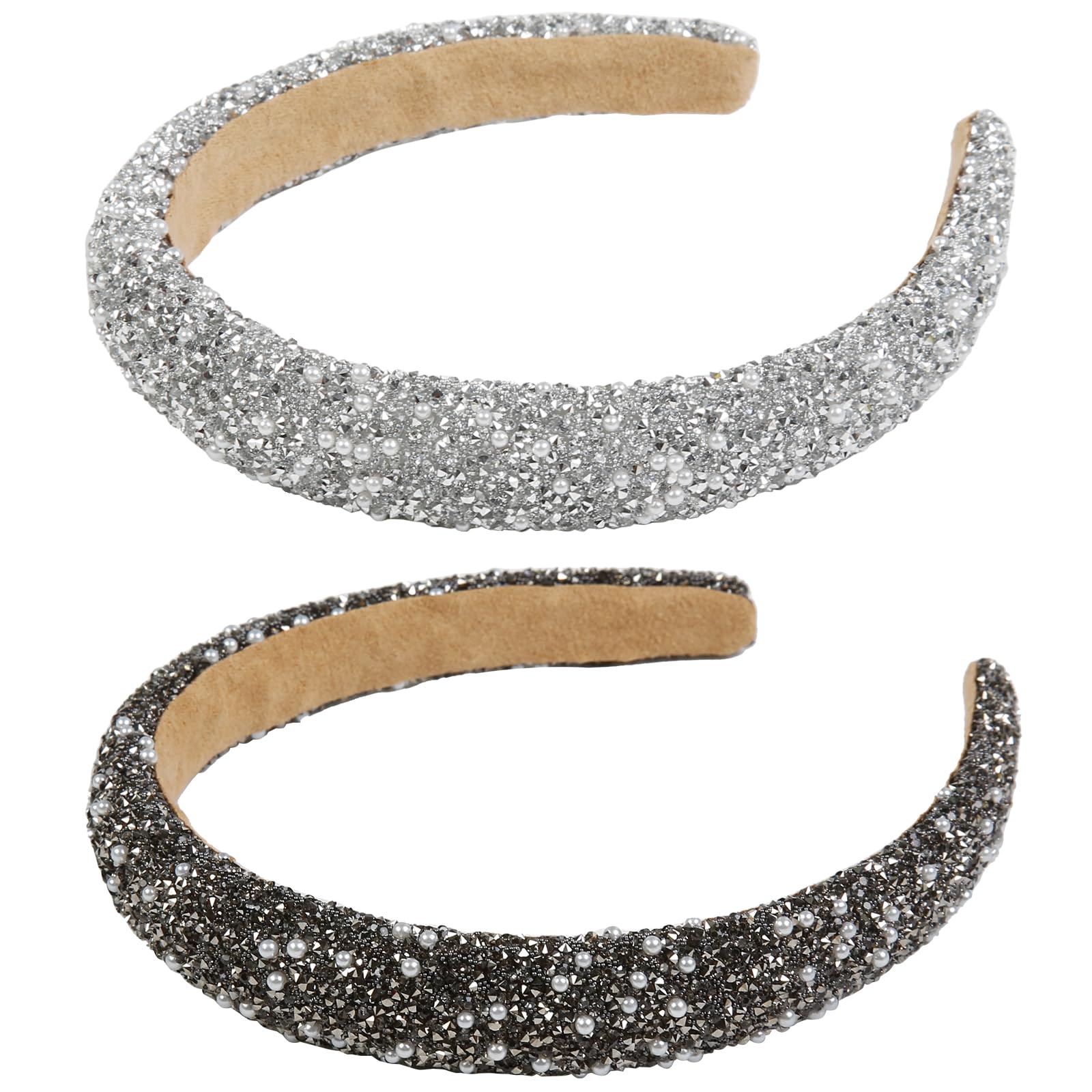 AIBFRID rhinestone headband closeup sparkling for elegant evening look