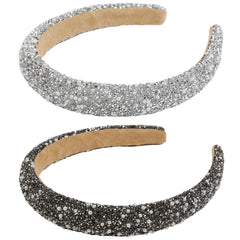 AIBFRID rhinestone headband closeup sparkling for elegant evening look
