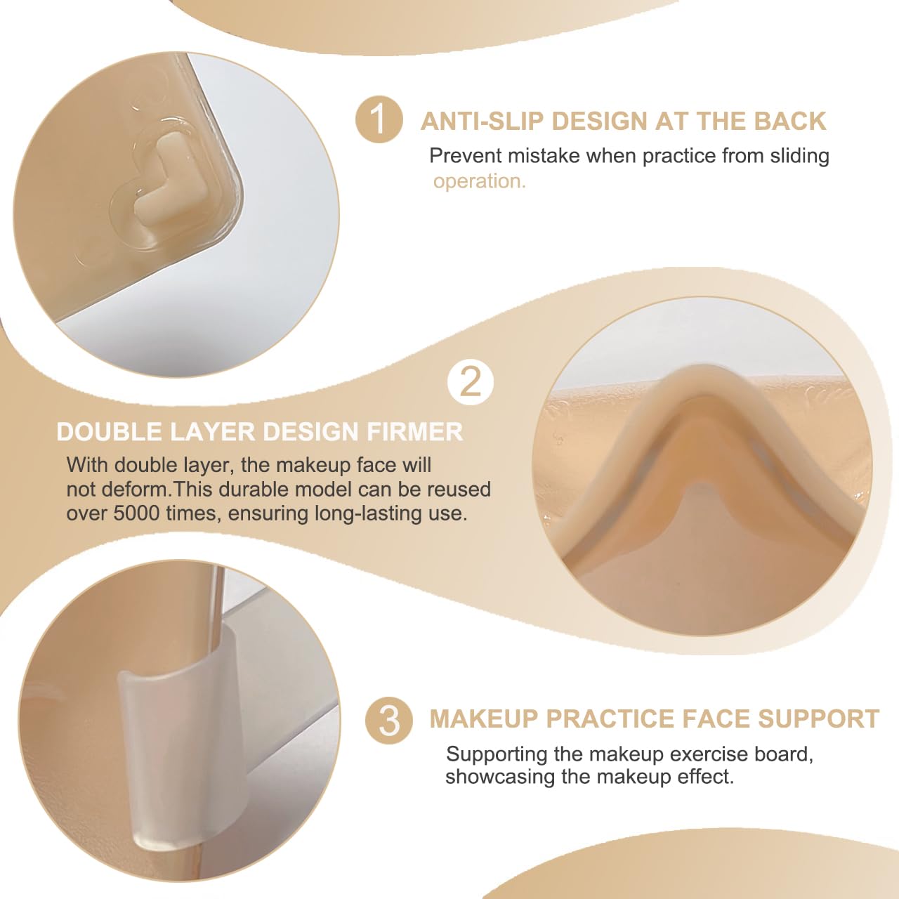 Aibipo eyebrow pencil for precise brow shaping on a reusable model