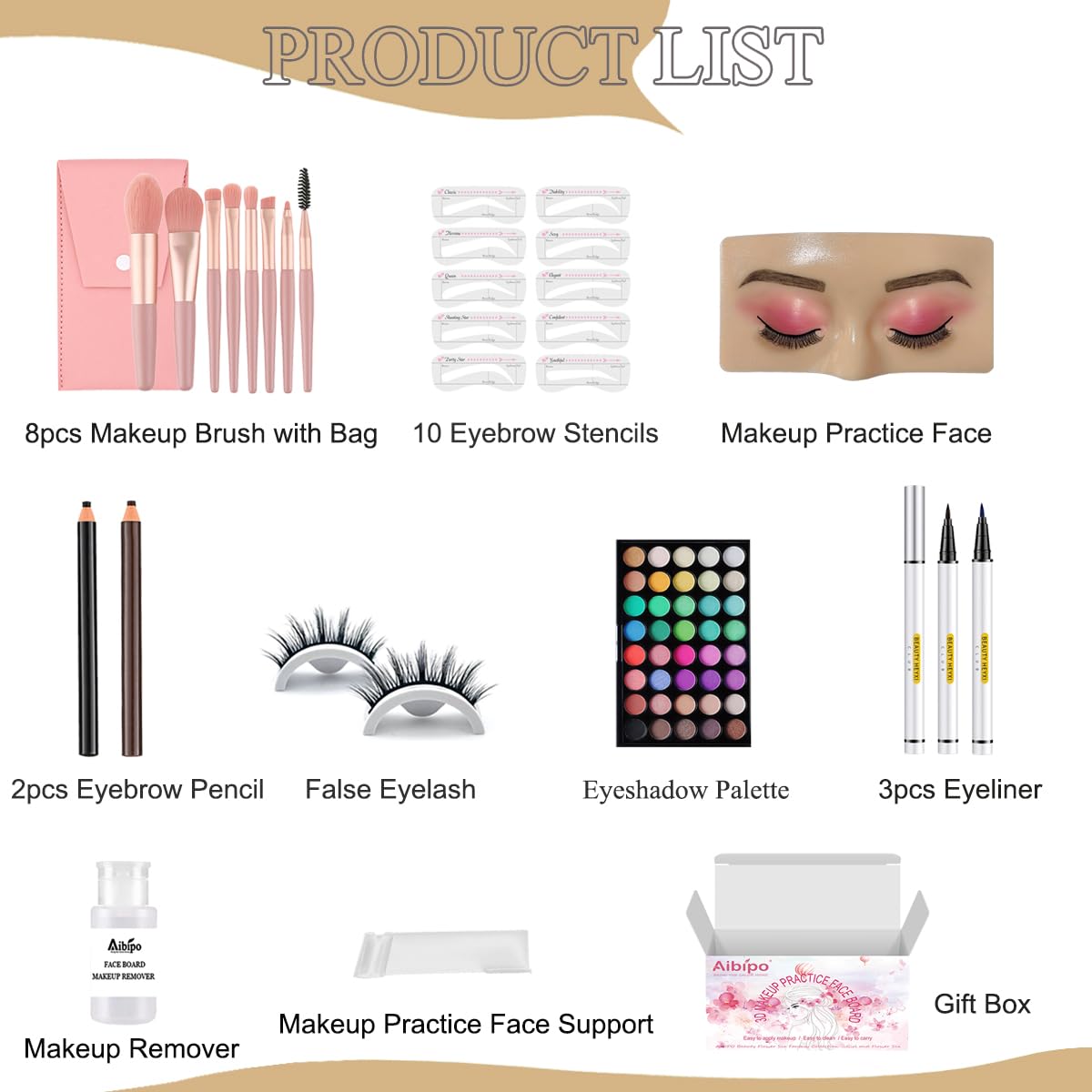 Aibipo false eyelashes and makeup remover for quick cleanup