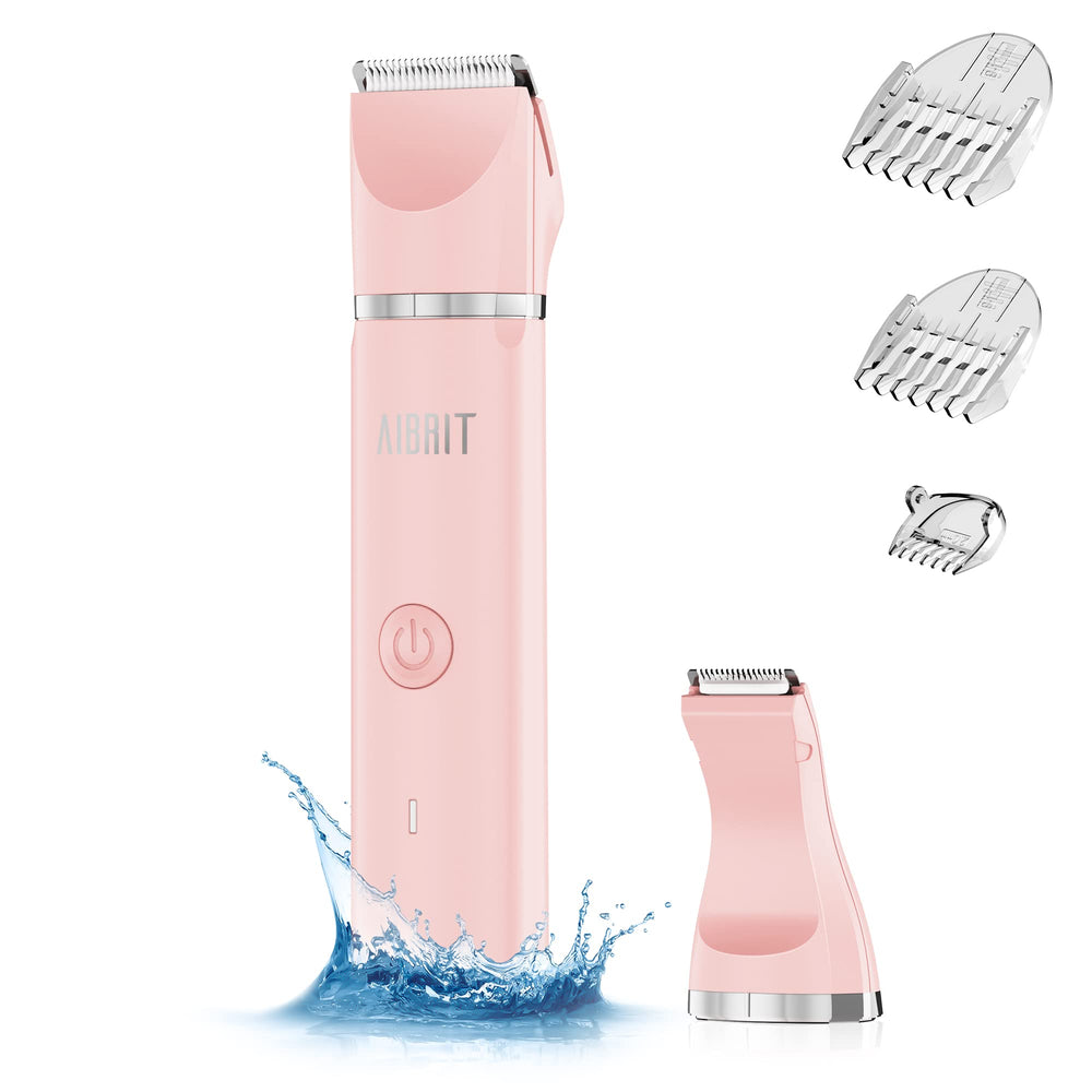 AIBRIT PRO electric bikini-trimmer with 2in1 heads for precise bikini line shaping.