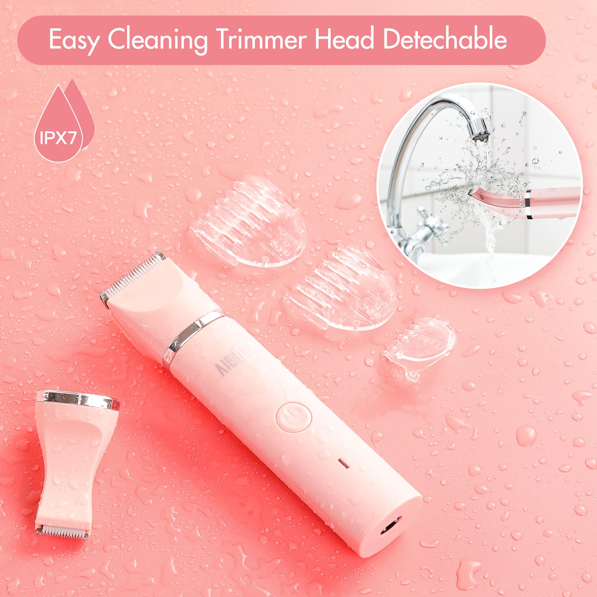 AIBRIT PRO compact travel-friendly shaver fits in purse or bag.