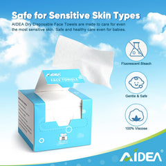 AIDEA face towels plush texture for gentle cleansing