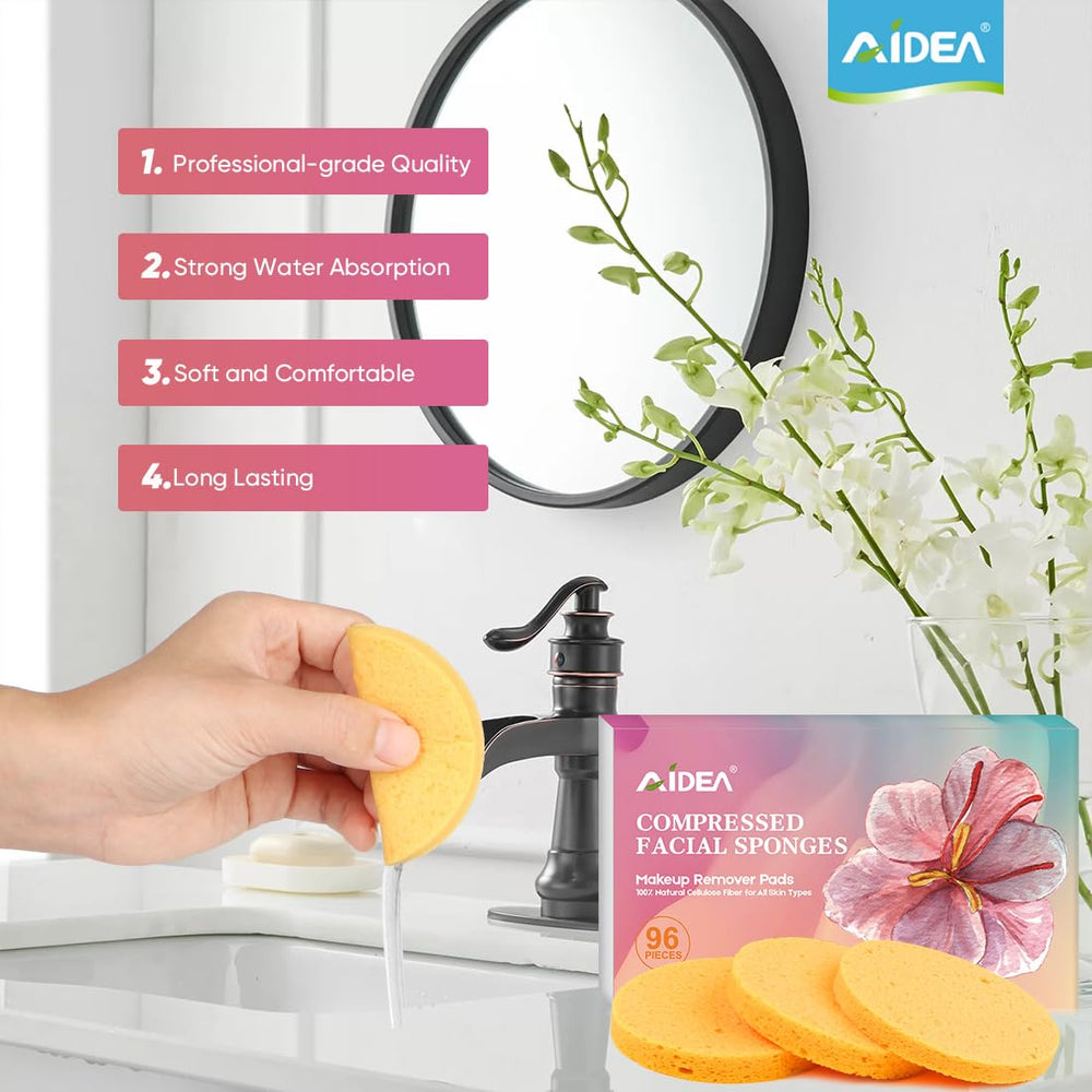 AIDEA travel sponges pack shown in a compact kit for on the go
